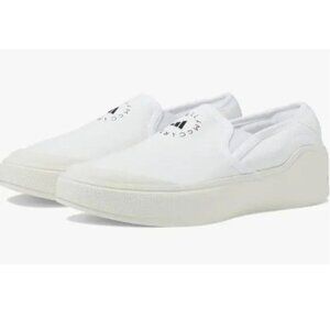 Adidas Stella McCartney aSMC Court Slip On Sneakers White Black Womens 7 Men's 6